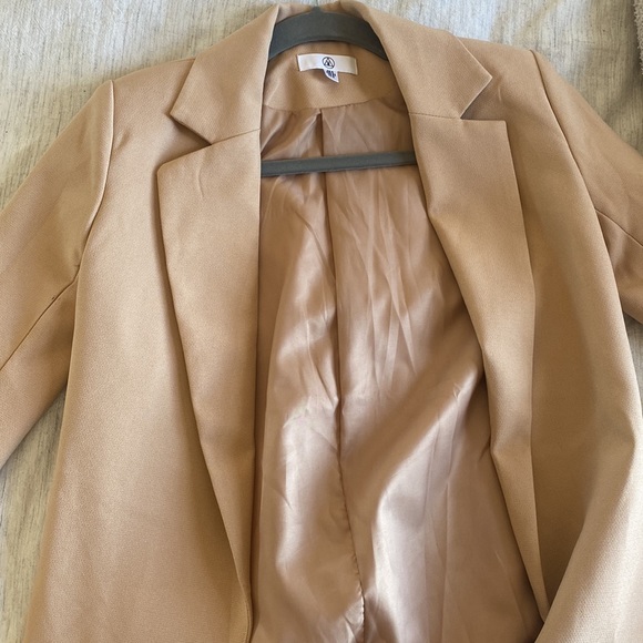 Missguided Tan Nude Blazer Coat Jacket - Picture 5 of 6
